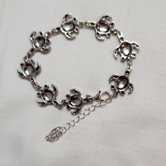 Turtle link bracelet silver-tone - Picture 3 of 3